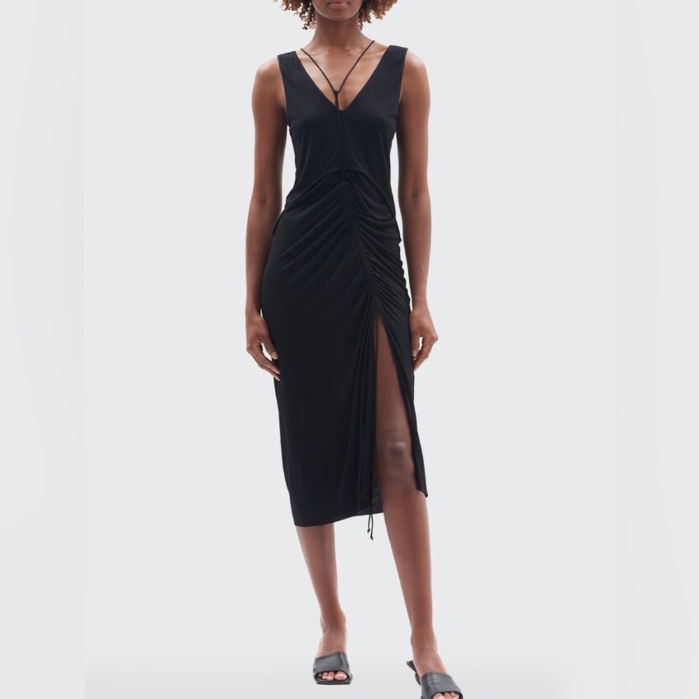 Helmut Lang Scala Ruched Dress XS